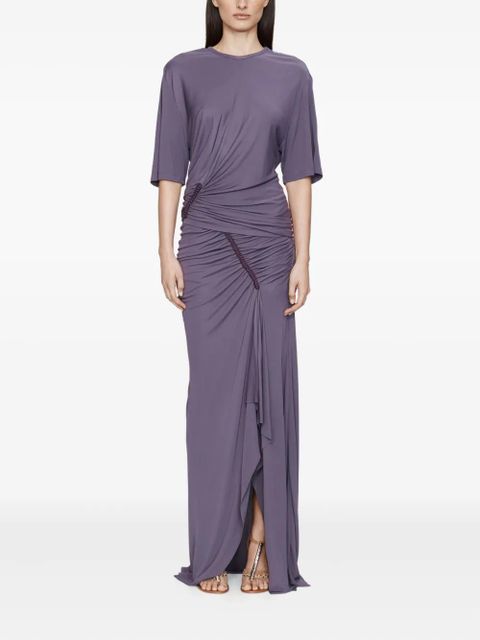 Christopher Esber Shibari ruche jersey T-shirt - Purple - zdjęcie produktu nr 2