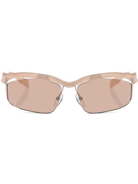 Prada Eyewear Prada PR A25S geometric frame sunglasses - Neutrals - zdjęcie produktu nr 1