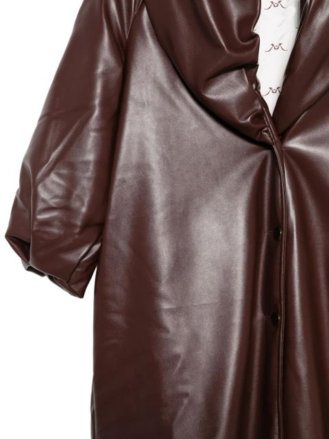 Rowen Rose short-sleeve long coat - Brown