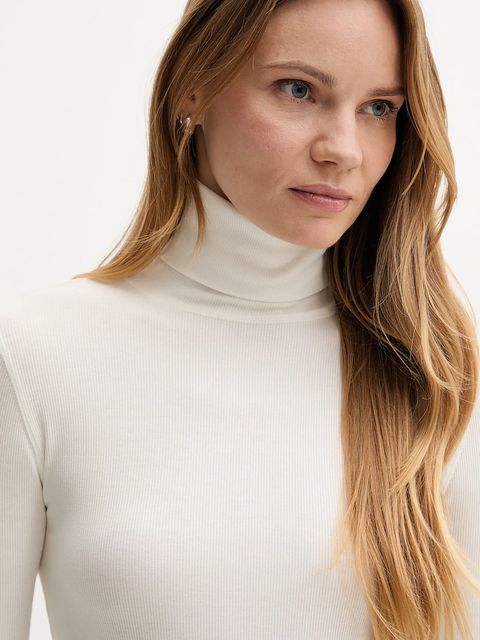 Polo Ralph Lauren sweter damski kolor beżowy lekki z golfem 211976982