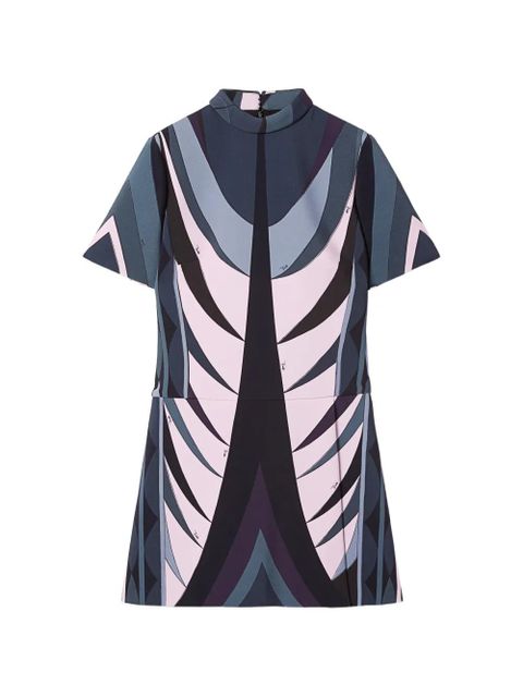 PUCCI volute-print flared dress - Blue - zdjęcie produktu nr 1