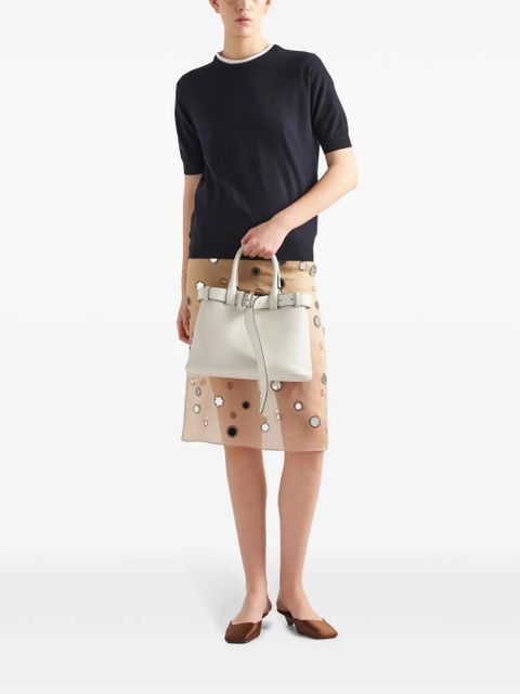 Prada medium Buckle tote bag - White