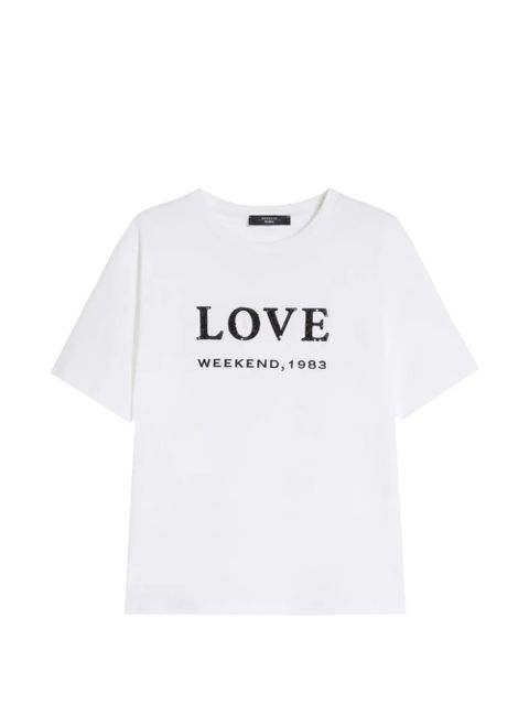 Max Mara graphic-print T-shirt - White - zdjęcie produktu nr 1