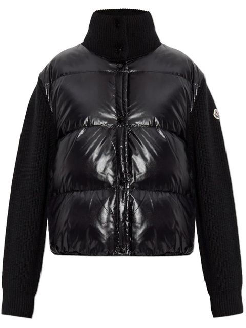 Moncler padded wool cardigan - Black - zdjęcie produktu nr 1