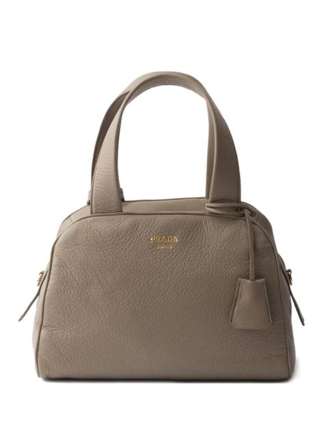 Prada medium leather tote bag - Grey - zdjęcie produktu nr 1