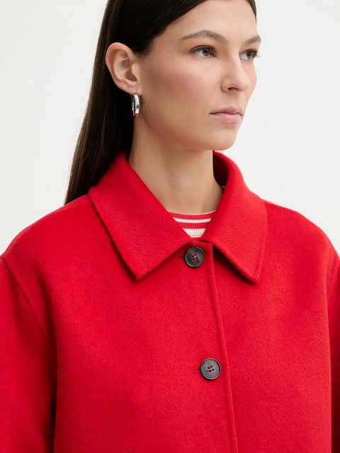 Marc O'Polo kurtka z domieszką wełny kolor czerwony przejściowa 600005170009