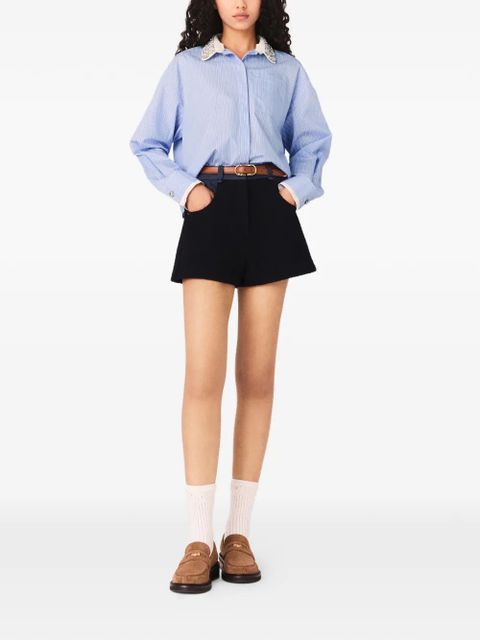 Maje striped embellished-collar shirt - Blue - zdjęcie produktu nr 2