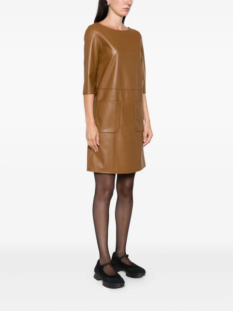 Max Mara pocket-detail mini dress - Brown