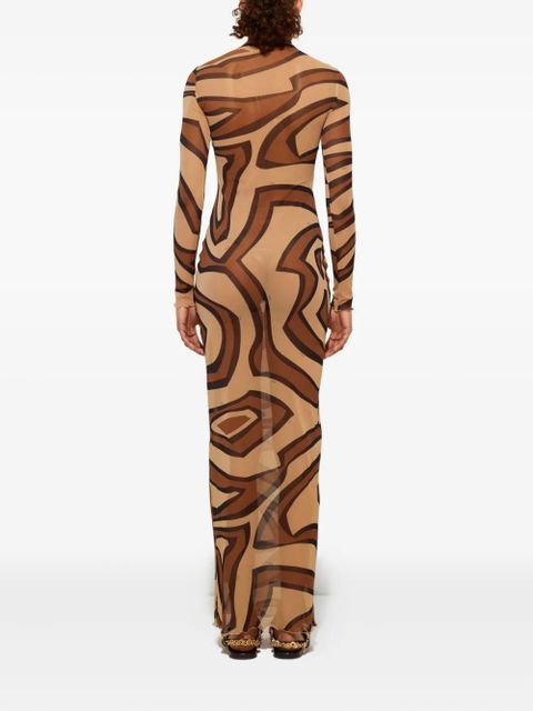 PUCCI wave-print turtleneck dress - Neutrals - zdjęcie produktu nr 2