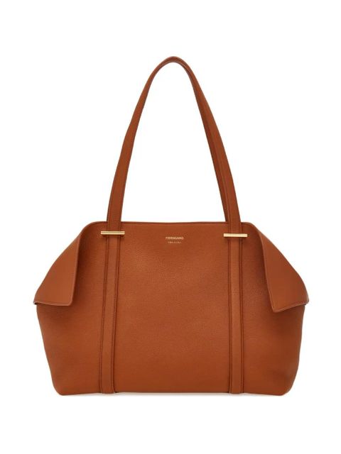 Ferragamo medium folded-sides tote bag - Brown - zdjęcie produktu nr 1