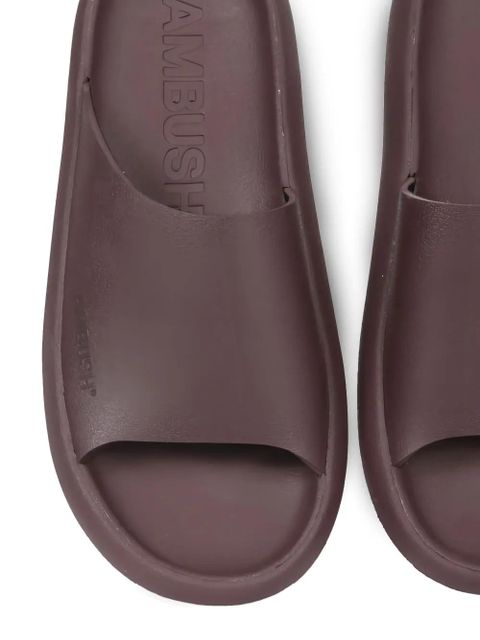 AMBUSH logo-embossed flat sandals - Brown