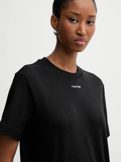 Calvin Klein t-shirt bawełniany damski kolor czarny LV147C857G