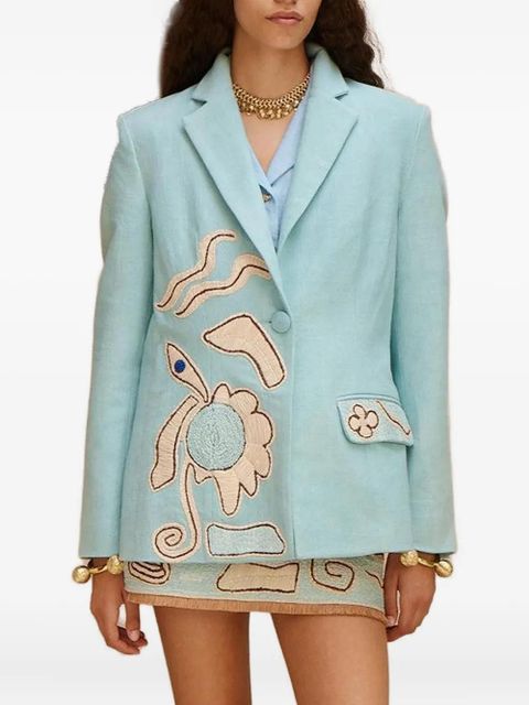 ALEMAIS Azar embroidered blazer - Blue - zdjęcie produktu nr 1