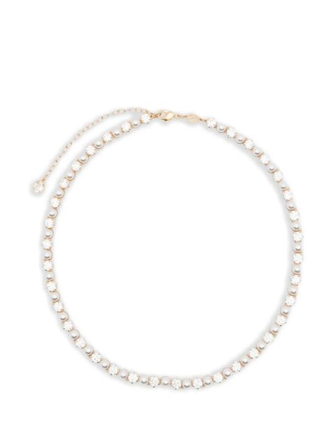 Swarovski Matrix Tennis crystal-pearl necklace - Gold - zdjęcie produktu nr 1