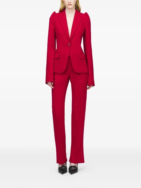 Alexander McQueen grain-de-poudre trousers - Red - zdjęcie produktu nr 2
