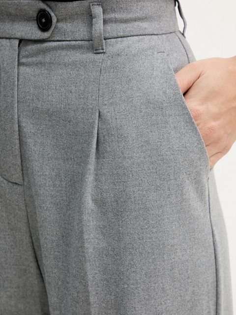 United Colors of Benetton spodnie damskie kolor szary szerokie high waist 4QIKDF0AC - zdjęcie produktu nr 2