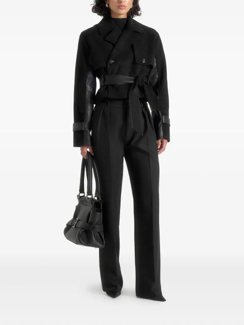 Manière De Voir Lelia epaulets belted jacket - Black
