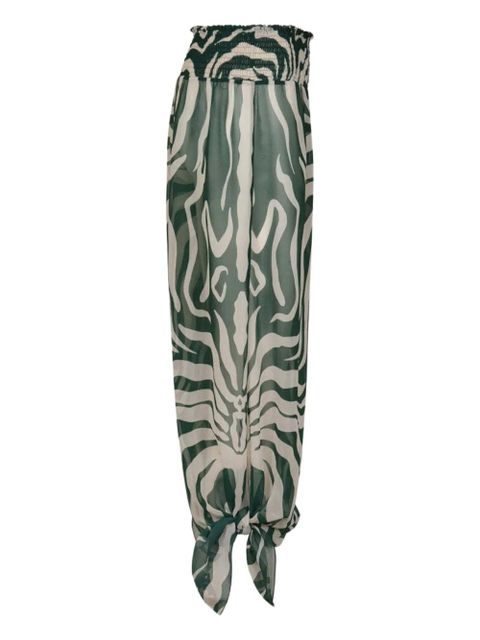 Johanna Ortiz In Eternity zebra-stripe trousers - Green - zdjęcie produktu nr 2