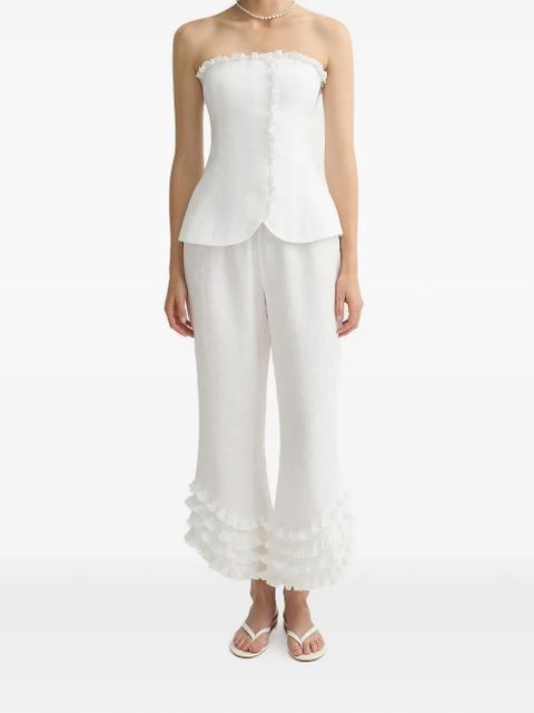 Posse Florence ruffled trousers - White - zdjęcie produktu nr 2