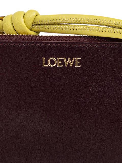 LOEWE knot-detail zip-fastening card holder - Red