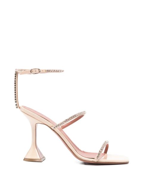 Amina Muaddi Gilda crystals sandals - Neutrals - zdjęcie produktu nr 1