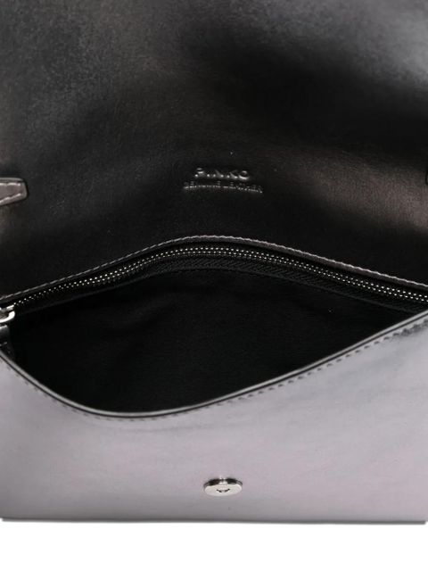 PINKO small leather flap clutch - Grey