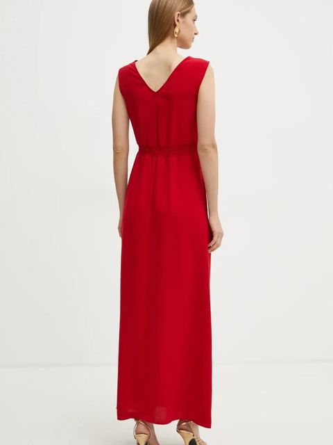 Morgan sukienka RCIL kolor czerwony maxi rozkloszowana RCIL