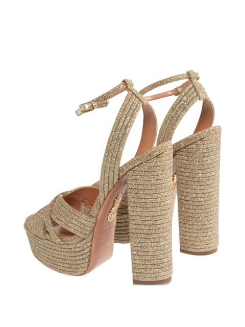 Aquazzura 140mm Sundance platform sandals - Neutrals - zdjęcie produktu nr 2