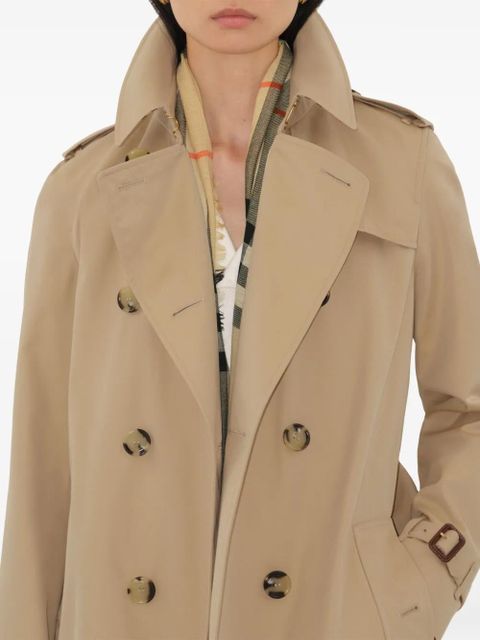 Burberry double-breasted cotton trench coat - Neutrals