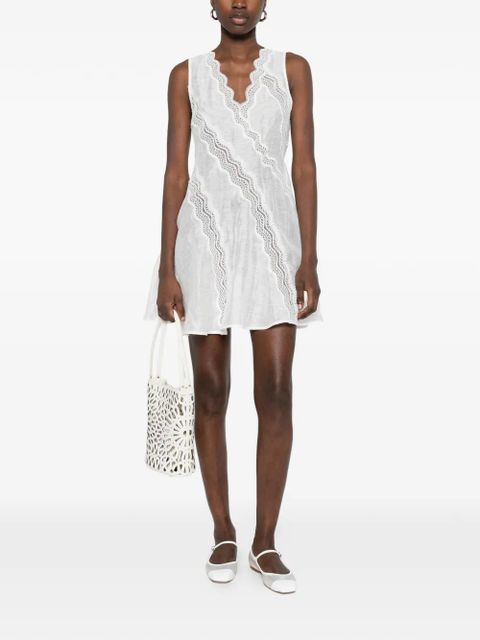 SANDRO Blandine lace-band mini dress - White - zdjęcie produktu nr 2