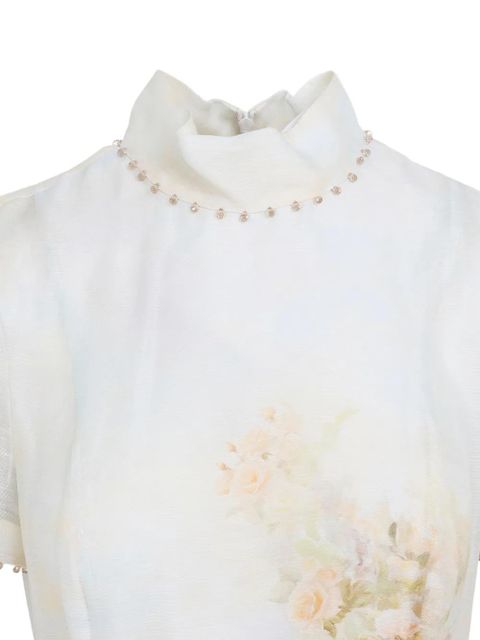 ZIMMERMANN Memento floral-print midi dress - White