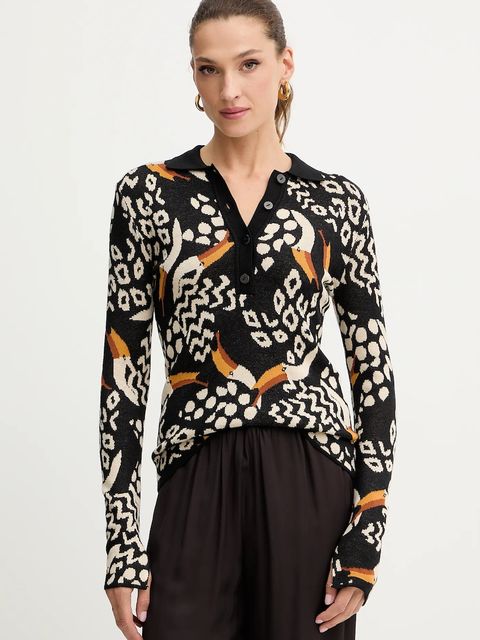 Farm Rio sweter damski kolor czarny 351831 - zdjęcie produktu nr 1