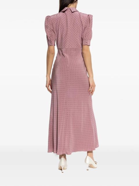 Alessandra Rich polka-dot button dress - Pink
