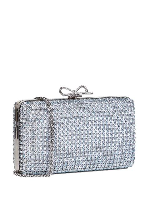 Self-Portrait crystal-embellished clutch bag - Blue - zdjęcie produktu nr 2