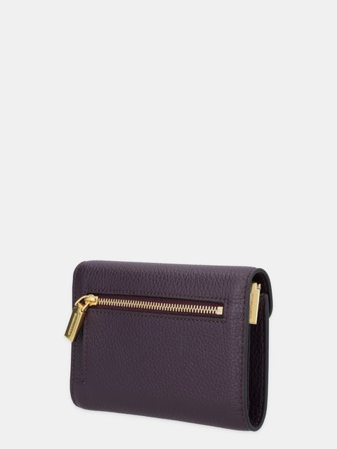 Coccinelle portfel skórzany damski kolor fioletowy - zdjęcie produktu nr 2