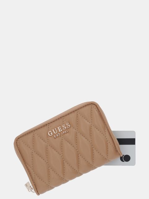 Guess portfel VALLA damski kolor brązowy SWQG81 22140