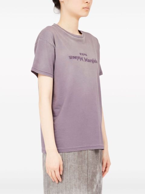Maison Margiela Reverse logo-print cotton T-shirt - Purple