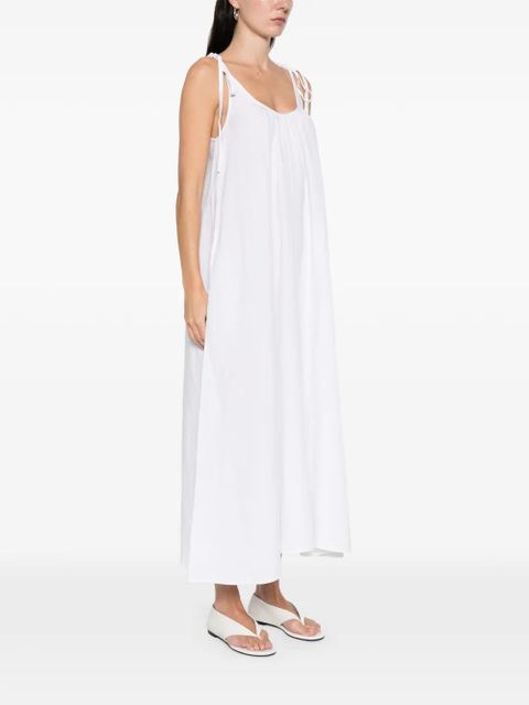 ANINE BING tie-strap midi dress - White