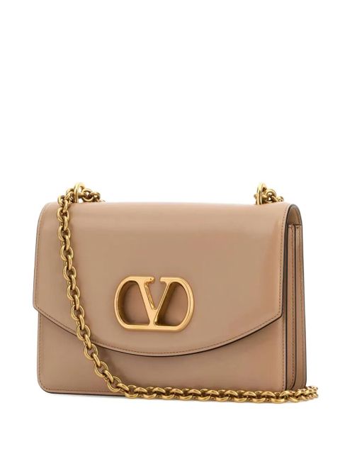 Valentino Garavani VLogo-plaque shoulder bag - Neutrals