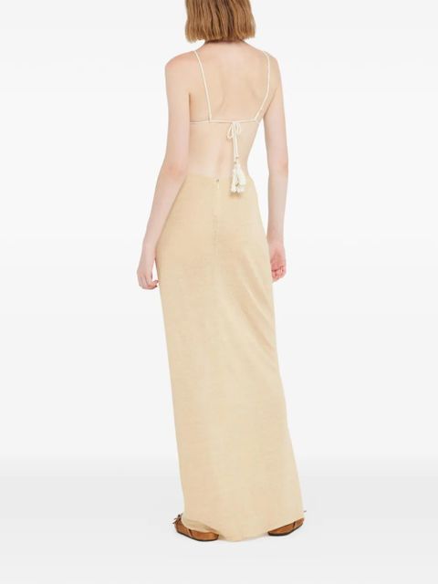 Alanui Mermaid draped midi skirt - Neutrals