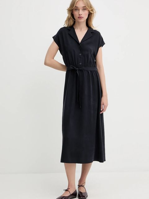 Marc O'Polo sukienka kolor granatowy midi rozkloszowana 5000006770 - zdjęcie produktu nr 1