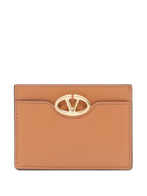 Valentino Garavani card holder The Bold Edition in calfskin - Brown - zdjęcie produktu nr 1