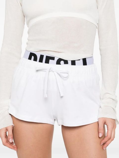 Diesel drawstring logo shorts - White