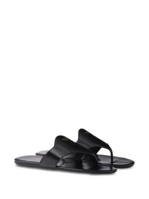 Prada strappy flat sandals - Black