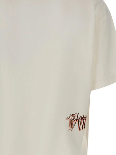 The Attico logo-print T-shirt - Neutrals