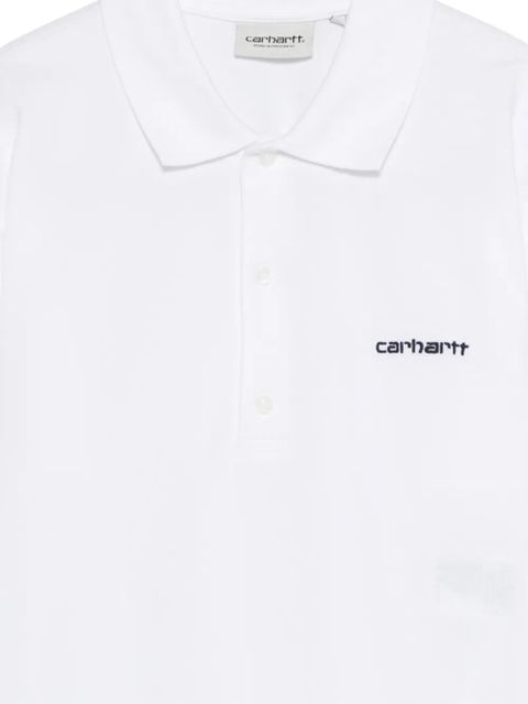 Carhartt WIP logo-embroidered polo top - White