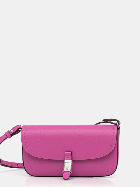 Pinko torebka skórzana kolor różowy 105349 A1ZX - zdjęcie produktu nr 1