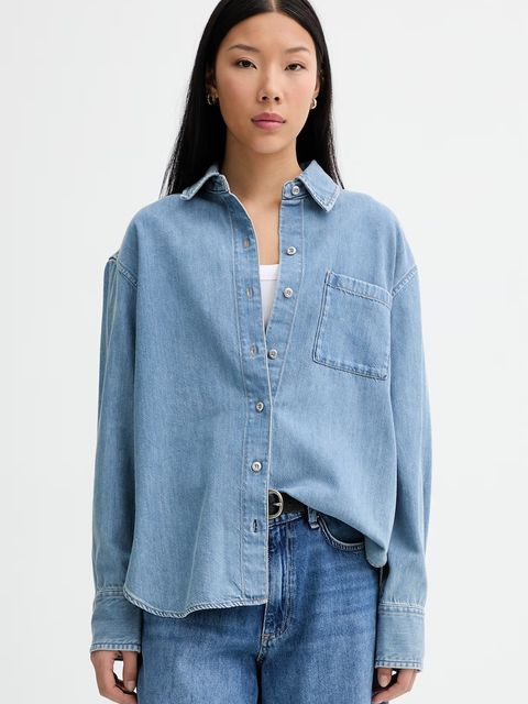 Rag & Bone Koszula damska jeansowa - zdjęcie produktu nr 1