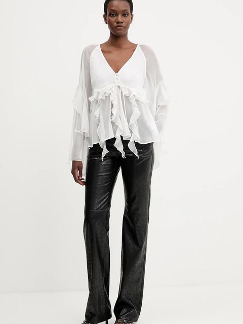 Bardot bluzka damska kolor biały gładka 59934TB