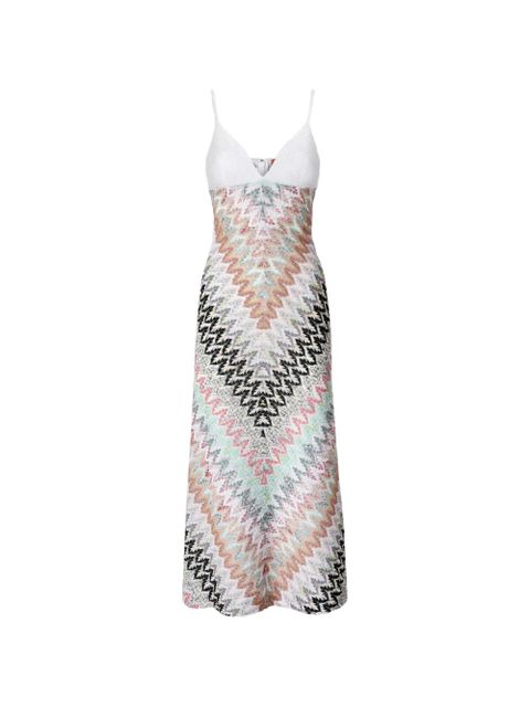 Missoni sleeveless patterned midi dress - White - zdjęcie produktu nr 1